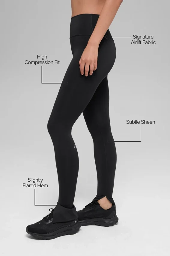 Airlift High-Waist Elongated Legging – Schwarz