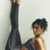 Airlift High-Waist Haven Leggings – Anthrazit/Weiß