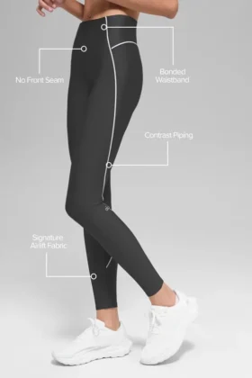 Airlift High-Waist Haven Leggings – Anthrazit/Weiß