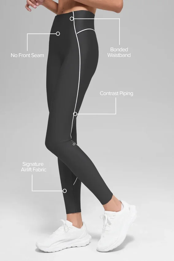 Airlift High-Waist Haven Leggings – Anthrazit/Weiß