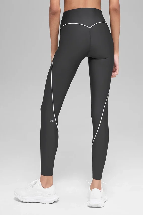 Airlift High-Waist Haven Leggings – Anthrazit/Weiß