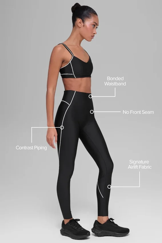 Airlift High-Waist Haven Leggings – Schwarz/Weiß
