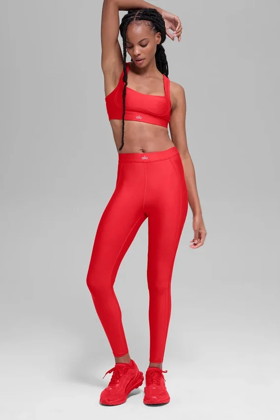 Airlift High-Waist Ignite 7/8-Leggings – Leuchtend Rot