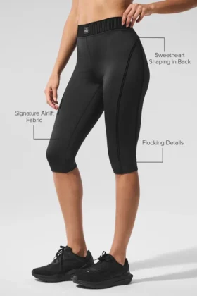 Airlift High-Waist Line-up Capri – Schwarz