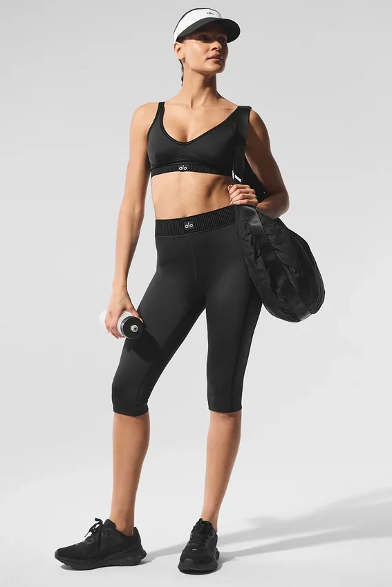 Airlift High-Waist Line-up Capri – Schwarz