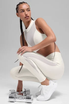 Airlift High-Waist Mesh Infatuation Leggings – Ivory
