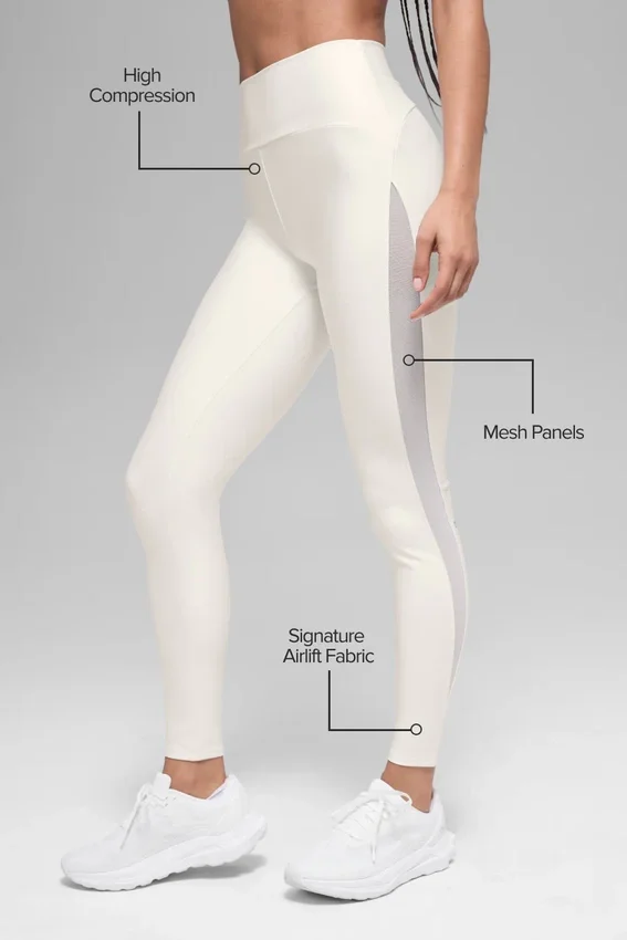 Airlift High-Waist Mesh Infatuation Leggings – Ivory