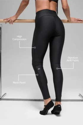 Airlift High-Waist Mesh Infatuation Leggings – Schwarz