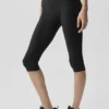 Airlift High-Waist Sleek Capri – Schwarz