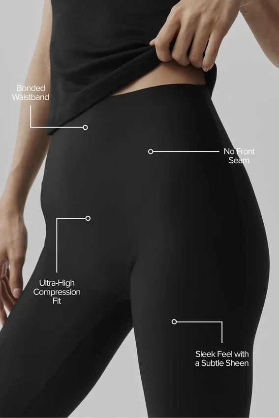 Airlift High-Waist Sleek Capri – Schwarz