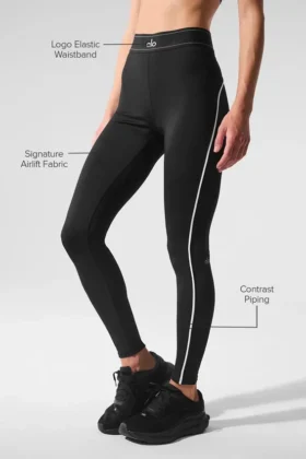 Airlift High-Waist Suit Up Leggings – Schwarz/Weiß