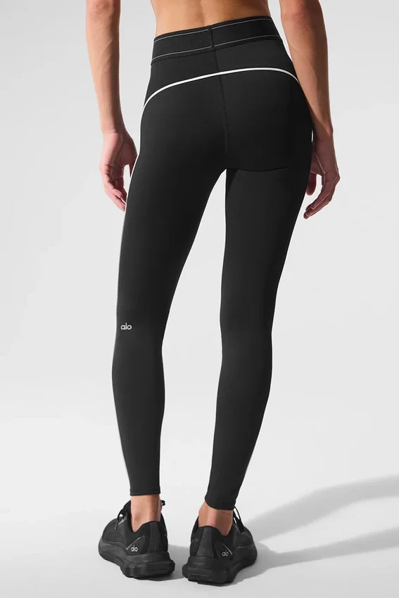Airlift High-Waist Suit Up Leggings – Schwarz/Weiß