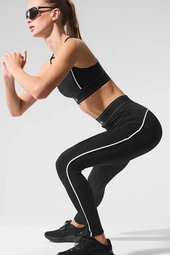 Airlift High-Waist Suit Up Leggings – Schwarz/Weiß
