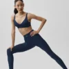Airlift High-Waist Top-Notch Leggings – Marineblau