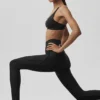 Airlift High-Waist Top-Notch Leggings – Schwarz