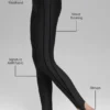 Airlift Love Language Stirrup-Leggings mit High-Waist-Taille – Schwarz