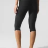 Airlift Mesh Divine Capri mit High-Waist – Schwarz