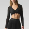 Airlift Mesh Divine Langarmshirt-BH – Schwarz