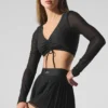 Airlift Mesh Divine Langarmshirt-BH – Schwarz