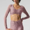 Airlift Mesh Divine Langarmshirt-BH – Smoky Quartz