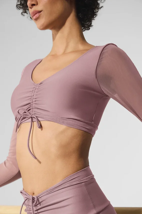 Airlift Mesh Divine Langarmshirt-BH – Smoky Quartz
