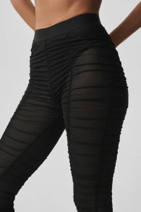 Airlift Mesh High-Waist Cherish Leggings – Schwarz