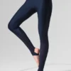 Airlift Mesh High-Waist Darling Stirrup Leggings – Navy
