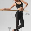 Airlift Mesh High-Waist Darling Stirrup Leggings – Schwarz