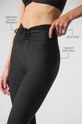 Airlift Mesh High-Waist Divine Leggings – Schwarz