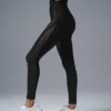 Airlift Mesh Line-up Leggings mit High-Waist-Taille – Schwarz