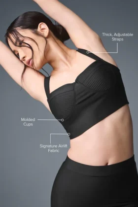 Airlift Turn It Up Bra-Top – Schwarz