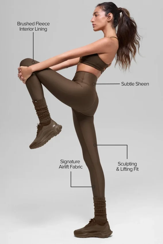 Airlift Winter Warm High-Waist Leggings – Espresso