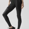 Airlift Winter Warm High-Waist Supermoto Leggings – Schwarz