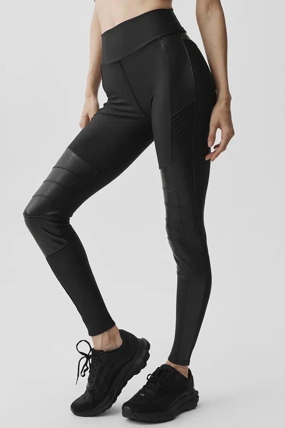 Airlift Winter Warm High-Waist Supermoto Leggings – Schwarz