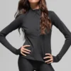 Airlift Winter Warm Langarmshirt mit 1/4-Reißverschluss – Schwarz