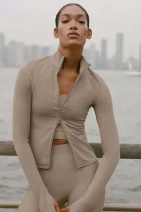 Airlift Winter Warm Radiant Jacke mit durchgehendem Reißverschluss – Gravel