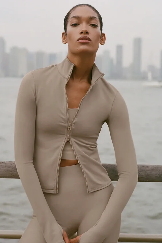 Airlift Winter Warm Radiant Jacke mit durchgehendem Reißverschluss – Gravel