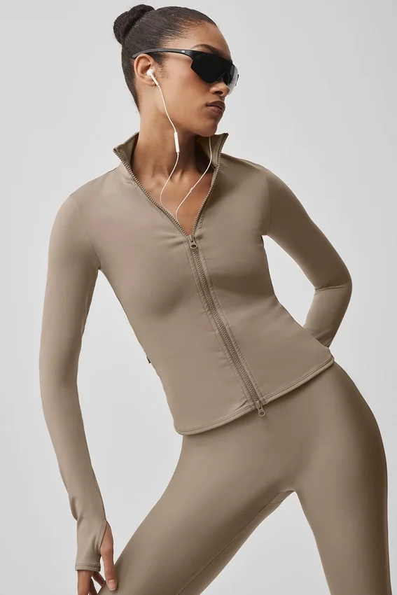 Airlift Winter Warm Radiant Jacke mit durchgehendem Reißverschluss – Gravel
