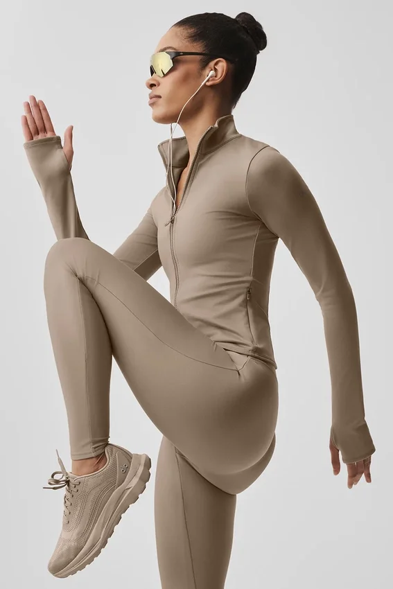 Airlift Winter Warm Radiant Jacke mit durchgehendem Reißverschluss – Gravel