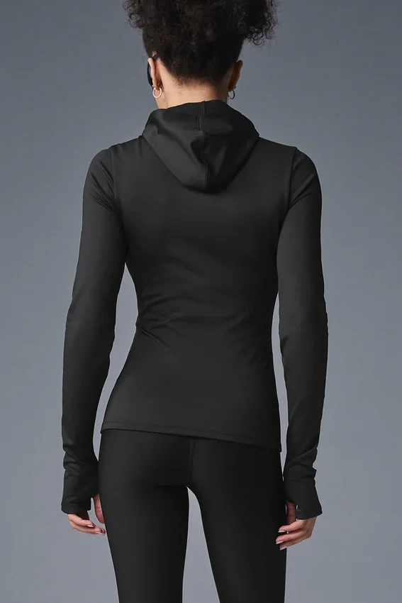 Airlift Winter Warm Runner mit Kapuze – Schwarz