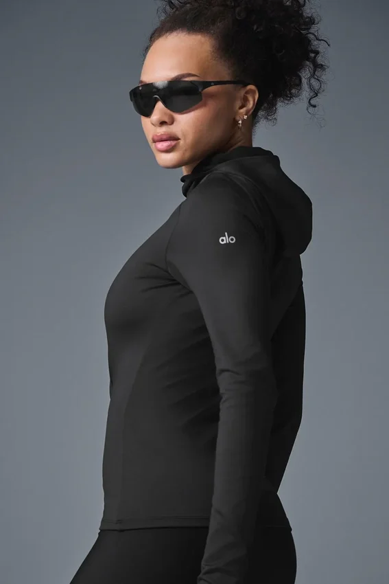 Airlift Winter Warm Runner mit Kapuze – Schwarz