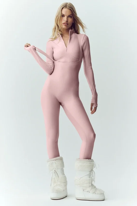 Airlift Winter Warm Ski Time Langarmshirt – Pink Champagne