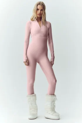 Airlift Winter Warm Ski Time Latzhose – Pink Champagne