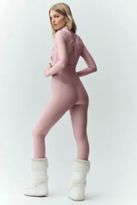 Airlift Winter Warm Ski Time Latzhose – Pink Champagne