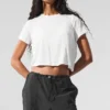All Day Kurzarmshirt (kurz geschnitten) – Weiß