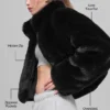 Allure-Jacke aus Kunstfell – Schwarz