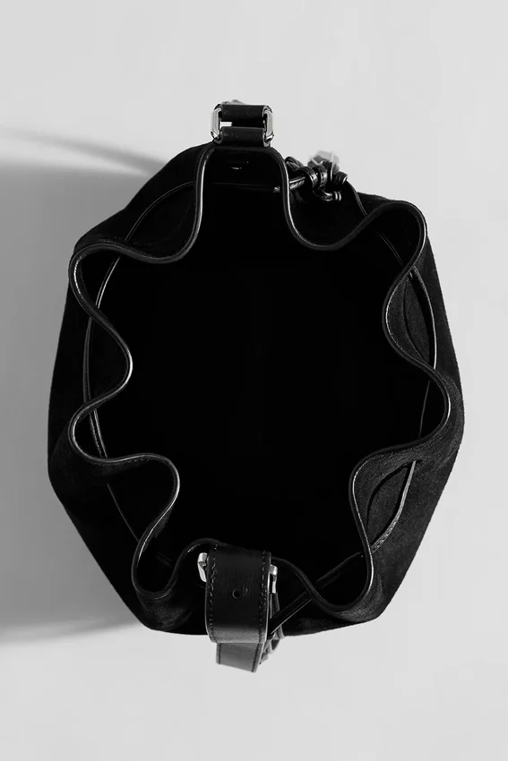 Alo Balance Bucket – Schwarzes Wildleder