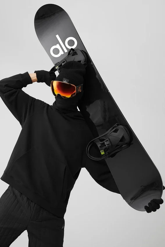 Alo Glacier Snowboard – Schwarz/Weiß