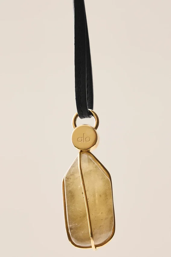 Alo-Intentionskristall – Rauchquarz/Gold