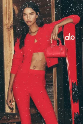 Alo Mini Voyage – leuchtend rotes Leder